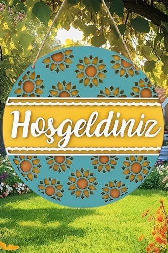 Alternative view of Hoş Geldiniz Uv Baskı 3D Görünümlü Mdf Kapı Süsü | Askılı Silinebilir Dekoratif Ks016,Ks016 20 X