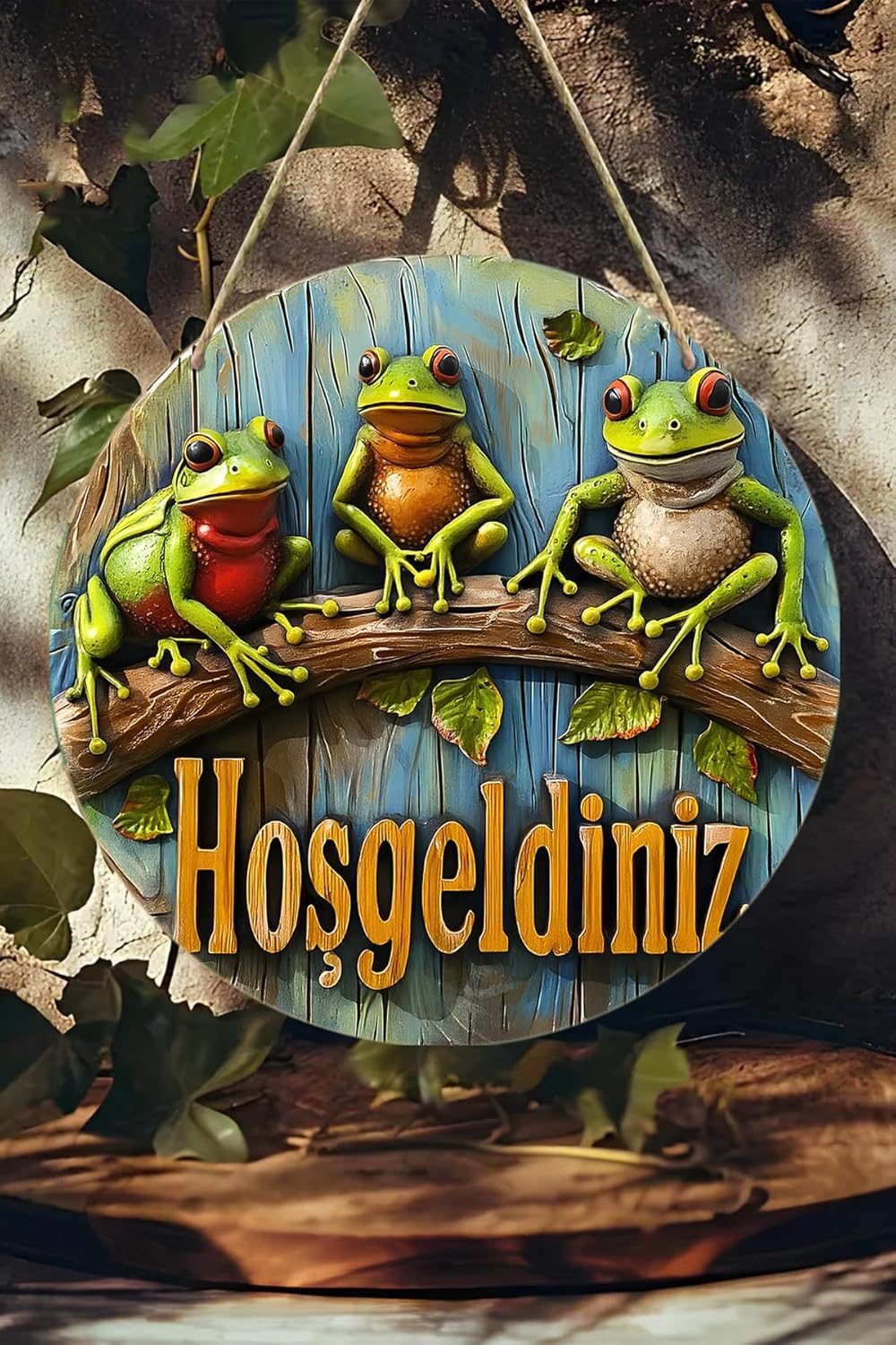 Hoş Geldiniz Uv Baskı 3D Görünümlü Mdf Kapı Süsü | Askılı Silinebilir Dekoratif Ks018,Ks018 20 X