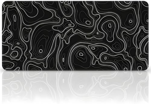 Alternative view of 8 Farklı Desenli Baskılı Model Deer XXL Gaming Mouse Pad 90x40 cm – Dikişli Kenar, Kaymaz Taban, Dijital Tasarım, Hassas Takip, Ultra Geniş Oyuncu Mousepad (Typography Siyah 90x40 cm)