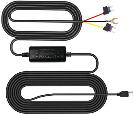 3 Metre Type-C Araba Hardwire Güç Kablosu 12/24V-5V Dönüştürücü – Otomobil Uyumlu Sürekli Güç Kaynağı, Modu Destekli Düşük Voltaj Korumalı Gizli Montaj - Kablo