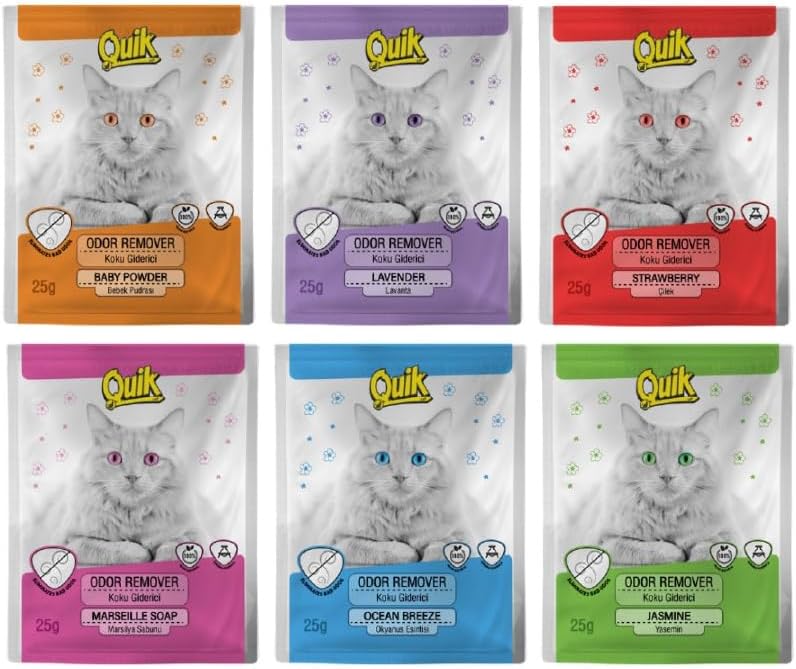 6'lı Quik Kedi Kumu Koku Giderici 25gr