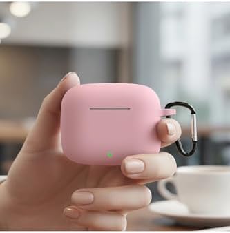 CaseOnn Kılıf Askı Aparatlı Mat Silikon Pembe Pembe FreeBuds SE 4 ANC ile uyumlu