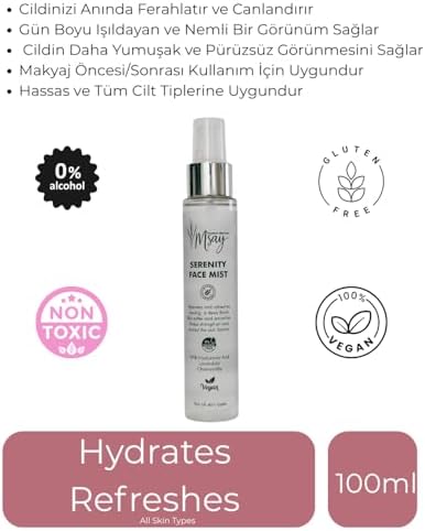 Serenity Face Mist, Nemlendirici, Aydınlatıcı, Ferahlatıcı, Nemlendirici Yüz Misti