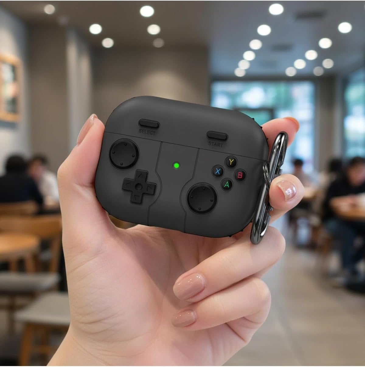 Alternative view of CaseOnn Kılıf Retro GamePad Siyah Siyah Galaxy Buds 3 ile uyumlu