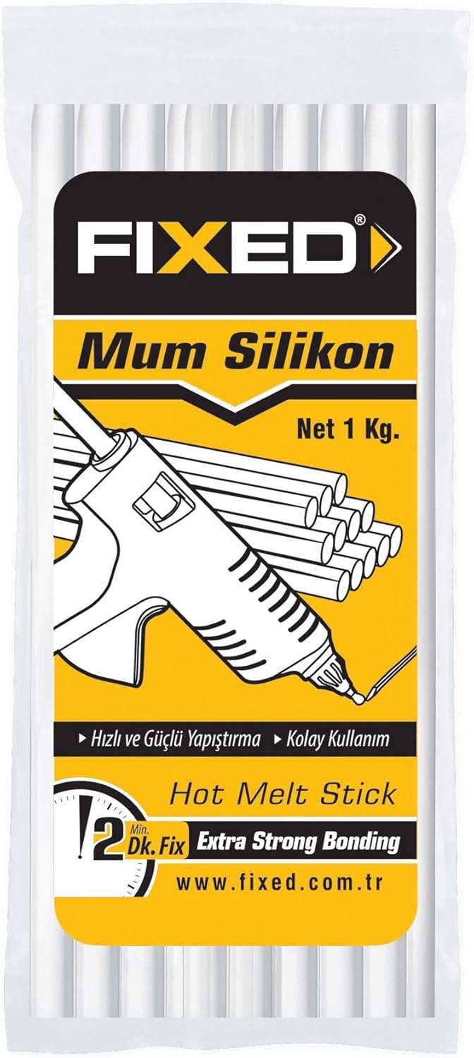 Silikon Mum Çubukları, Kalın, 11.2mm Çap, 1kg Poşet