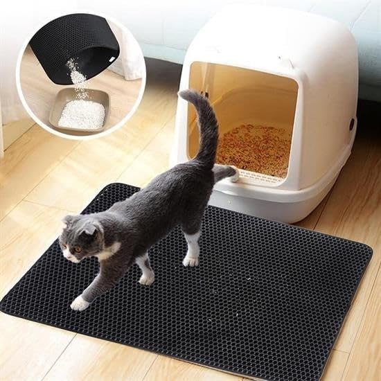 Alternative view of Kedi Tuvalet Önü Kum Toplayıcı Temizleyici Elekli Gri Paspas