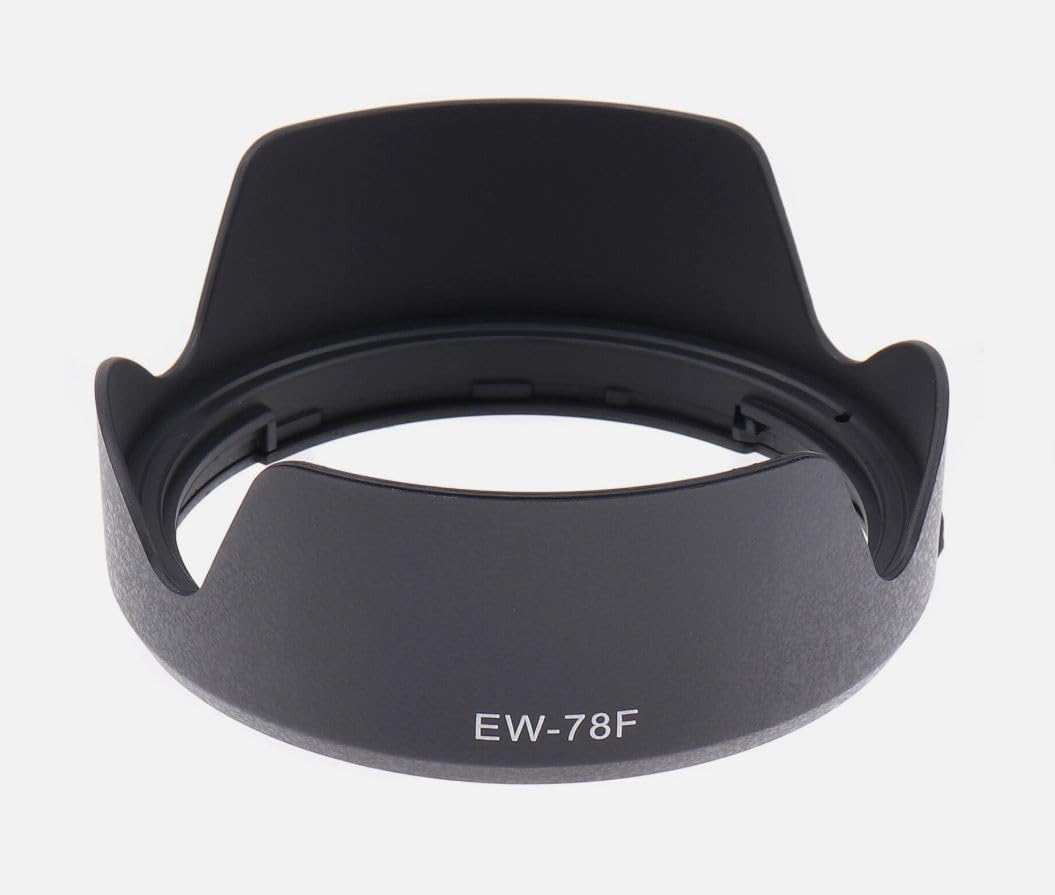 EW-78F Lens Parasoley – RF 24-240mm f/4-6.3 IS USM ile Uyumlu | Parlama ve Yansıma Önleyici Lens Hood | Dayanıklı ABS Gövde | Ters Takılabilir Tasarım