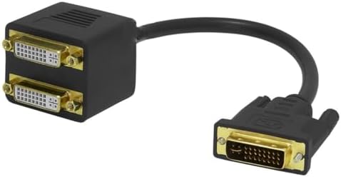 24+1 DVI Erkek TO 2x 24+5 DVI Dişi Çoklayıcı Kablo 32Cm