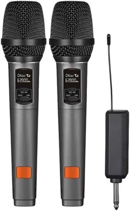Alternative view of UHF Kablosuz El Mikrofonu ve Alıcı Seti 250–290MHz Bluetoothsuz Sistem 50m Çekim Mesafesi Şarjlı Pilli AUX MIX Çıkışlı Karaoke Anons Mikrofonu | X230