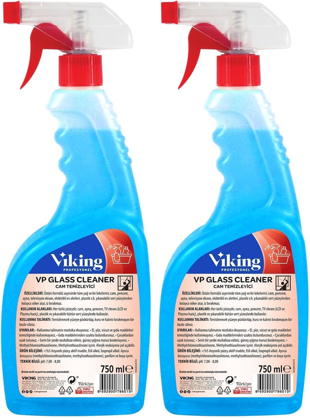 Alternative view of VP Glass Cleaner Cam Temizleyici 750 ml (2 paketi)