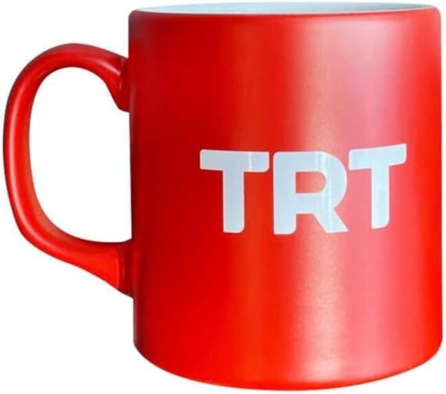TRT Logolu Kırmızı Kupa Bardak