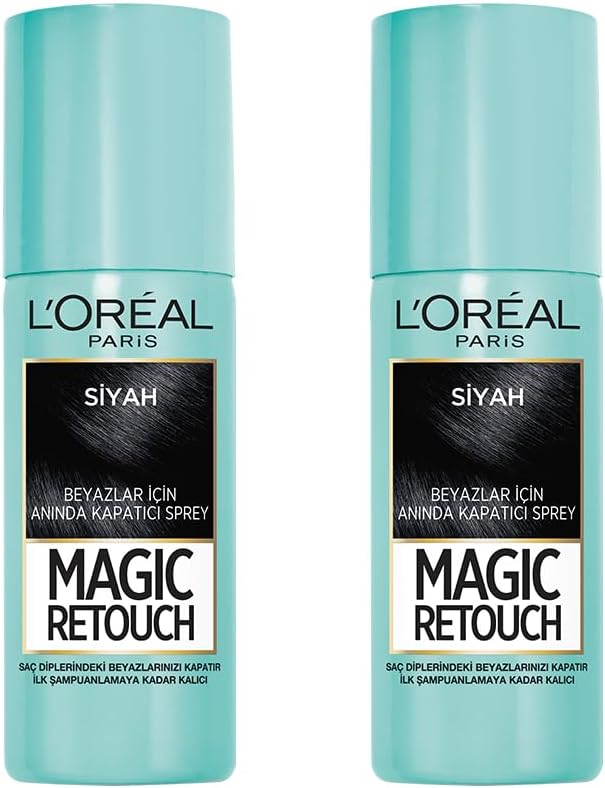 2'li Retouch Beyaz Dipleri Kapatıcı Sprey 75 ml - Siyah