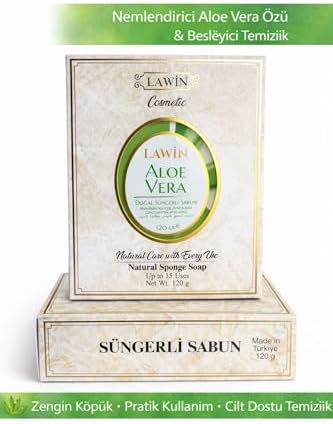 Alternative view of aloe vera özlü doğal süngerli sabun hassas ciltler için nemlendiricin köpüren kokulu banyo süngerli sabun