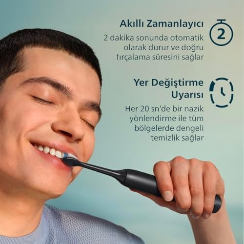 Alternative view of Türk Sonicare 3100 Sonic Şarjlı Diş Fırçası 2'li Paket, Siyah ve Toz Pembe, 5 Kat Plak Temizliği, Basınç Sensörü, 14 Gün Şarj Ömrü, 3 Hız Ayarı,2 Şarj Standı, 2 Seyahat Kabı - HX4072/42