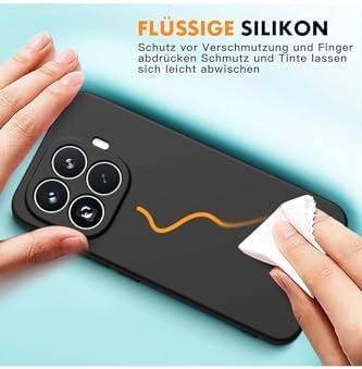 - 15T Pro ile uyumlu Mi Kılıf Kamera Korumalı Yumuşak Renkli Mat Silikon + 9H Ekran Koruyucu Cam 2in1 Set - Lacivert