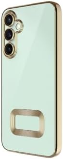 Alternative view of - Galaxy A17 ile uyumlu 5g Kılıf Kamera Lens Tam Korumalı Metalik Parlak Renkli Şeffaf Silikon Kapak - gold