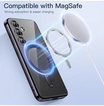 Alternative view of - Galaxy A54 için ile uyumlu Wirelles Şarj Destekli Parlak Renkli Kenarlı Arkası Şeffaf Silikon - Siyah