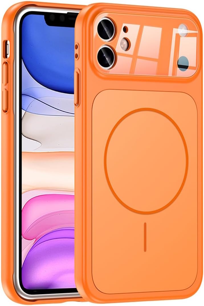 - 11 ile uyumlu İphone Kılıf 17 Pro Görünümlü ile uyumlu Özellikli Kamera Korumalı Pc Çevirici Formen Kapak - Turuncu
