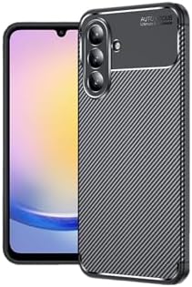 - Galaxy A17 ile uyumlu 5g Kılıf Kamera Korumalı Karbon Desen Görünümlü Uzun Ömürlü Renk Atmaz Mat - siyah