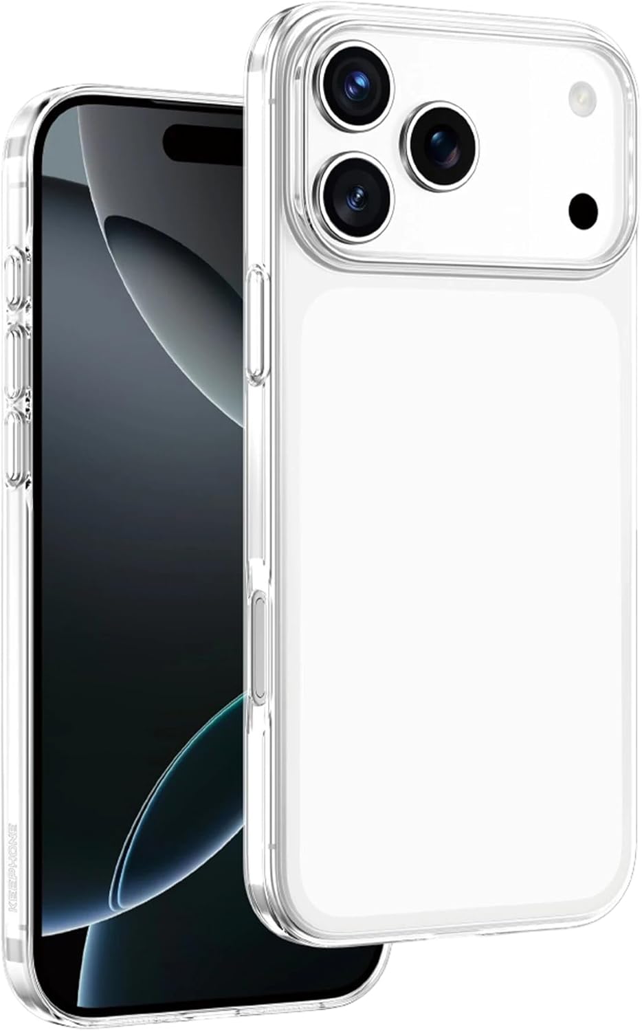 - 17 Pro Max ile uyumlu Soft Arkası Mat Slim Kaymaz Çizilmez Kılıf - şeffaf