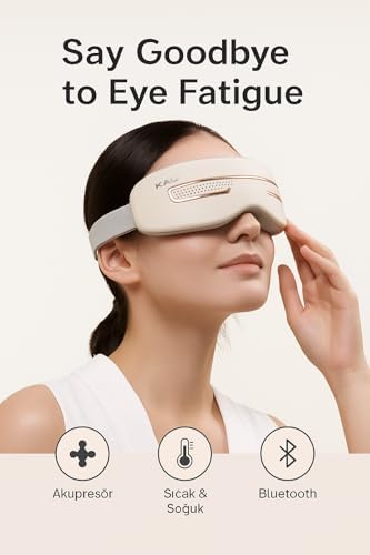 Göz Masaj Aleti taşınabilir, ısıtmalı, soğutmalı, bluetooth, akapunktur masaj aleti