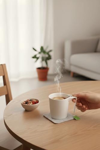 Life Poşet ve Bitki Çayı İçin 300 ML Özel Seramik Beyaz Kupa MIT1268