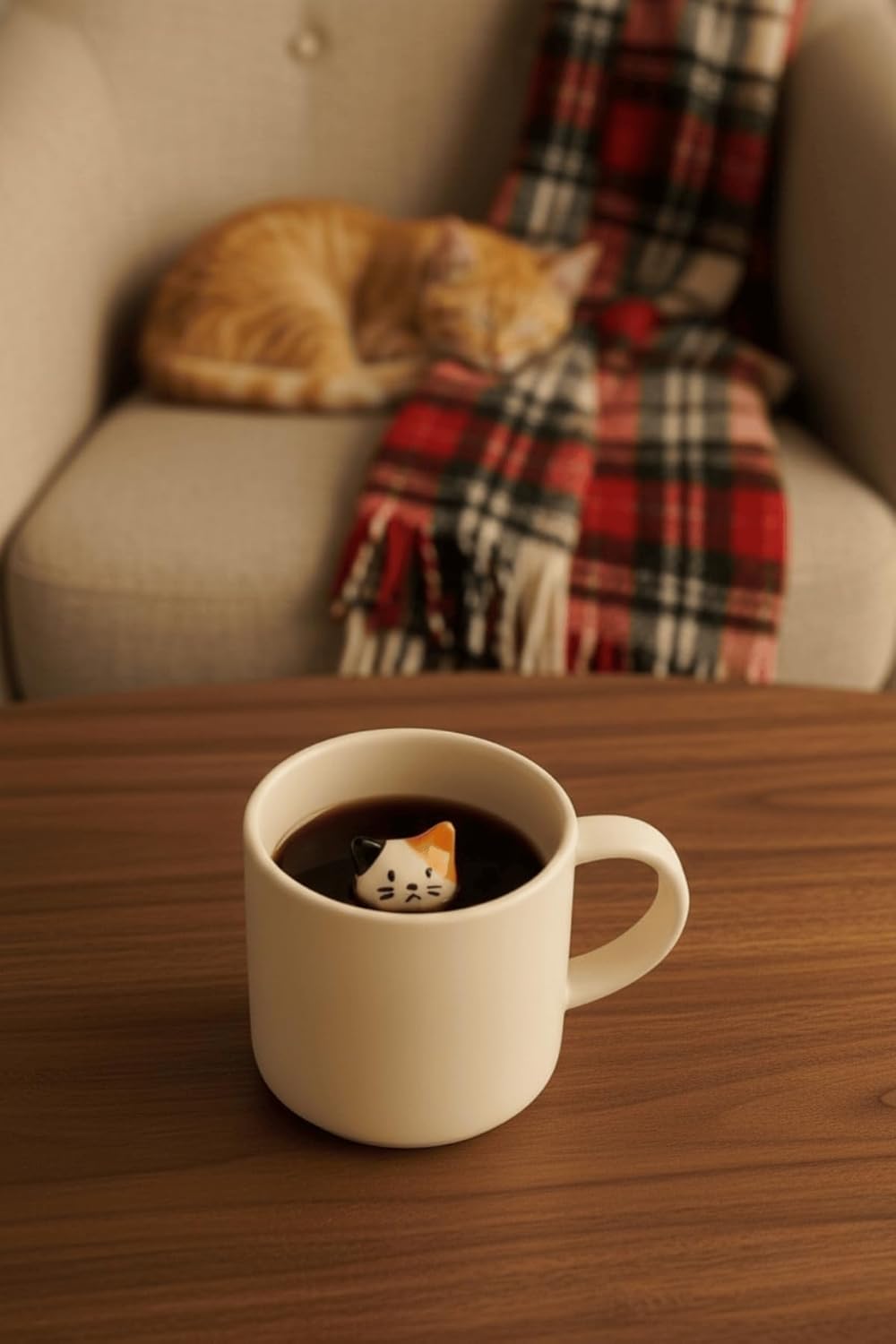 Life Kedi Figürlü 250 ml Seramik Çay Kahve Kupası MIT1270