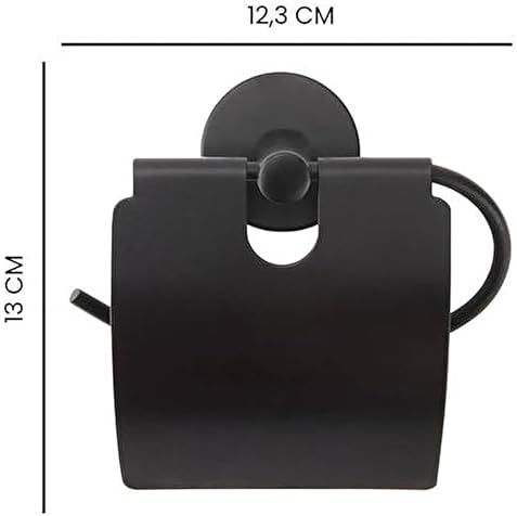 Alternative view of Metal Tuvalet Kağıtlığı, Siyah, Tuvalet Kağıdı Askısı, 12,3 x 13 cm