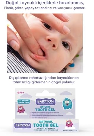 BABYTON İkili Silikon Parmak Fırça - Doğal Diş Jeli