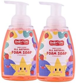 BABYTON Doğal Çilekli Köpük Sabun 2'Li Set 350 Ml
