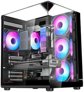TURBOX Teras Akvaryum Cam Tasarım 4X ARGB Fan 500W PSU USB 3.0 ATX Oyuncu Bilgisayar Kasası
