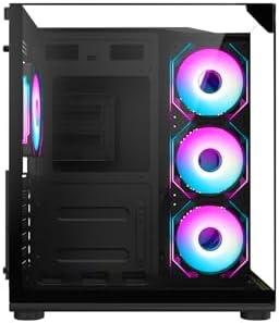 Alternative view of TURBOX Teras Akvaryum Cam Tasarım 4X ARGB Fan 500W PSU USB 3.0 ATX Oyuncu Bilgisayar Kasası