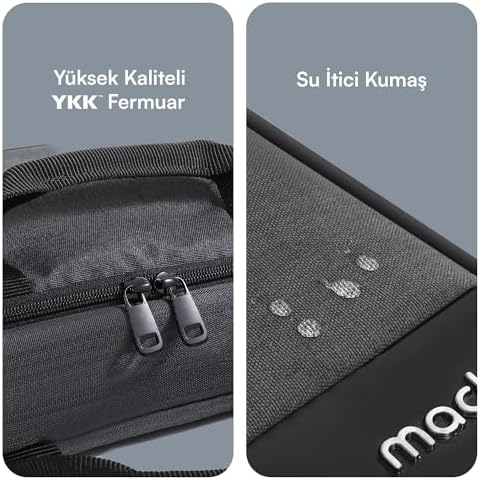 Unicity Eco MCE-1111 Çevre Dostu Laptop Çantası, YKK Fermuarlı Çantası, MacBook Air/Pro ile Uyumlu Bilgisayar Çantası, Erkek Kadın 14.1 inç Notebook El Çantası, Siyah