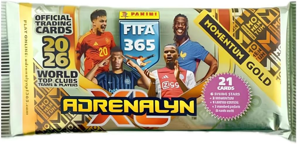 Lisanslı Panini FIFA 365 2026 Adrenalyn XL 1 Momentum Pack with 21