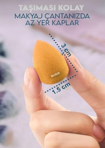 Makyaj Süngeri Seti, 3’lü Beauty Sünger (Büyük, Mini) Çift Taraflı Göz Farı Aplikatörleri, Fondöten, Kapatıcı ve Kontür İçin Profesyonel Makyaj Süngeri Seti