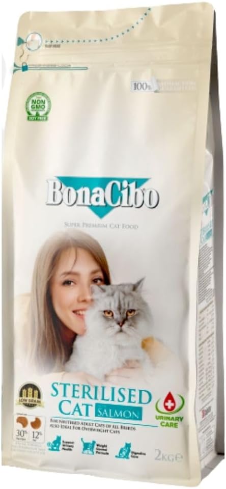 Alternative view of BonaCibo Adult Cat Sterilised Somonlu 2 Kg