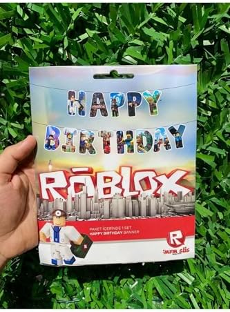 MFM Roblox Temalı Happy Birthday Banner Yazı
