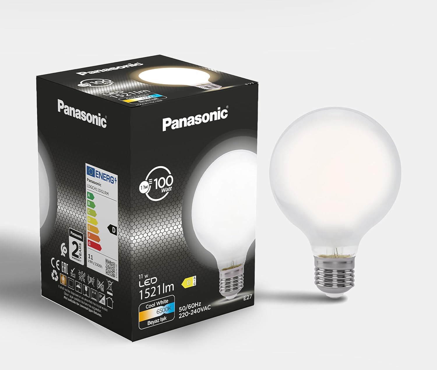 Alternative view of Filament Ampul E27 11W 1521LM 6500K Milky