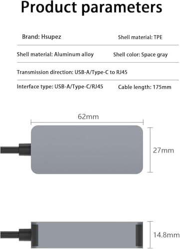 USB Type-C 2.5Gbps Ethernet Adaptörü – 10/100/1000/2500Mbps Hız Desteği, Windows ve Mac Uyumu, Bağlantı, USB 3.0 & Type-C Portları, Harici Güç Kaynağına İhtiyaç Yok | ZR1144