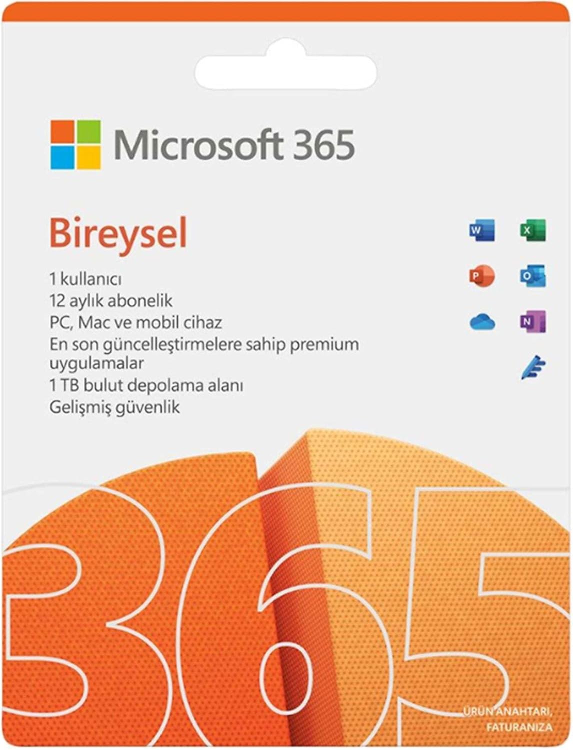 Alternative view of Microsoft 365 Bireysel Türkçe, Yazılım