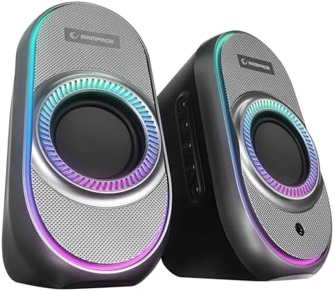 Alternative view of RMS-X3 2.0 6W Bluetooth Özellikli Multimedia RGB Işıklı Gaming RGB Bluetooth 2.0 Oyun Hoparlörü USB Speaker (SİYAH)