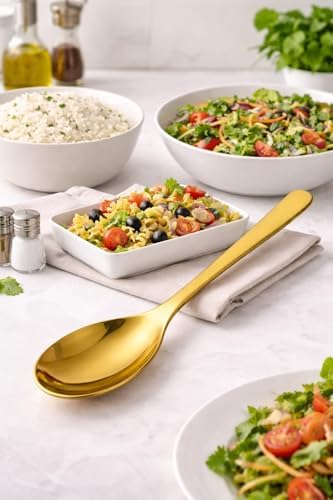 Altın Renk Paslanmaz Çelik Kaşık, Modern ve Lüks Tasarım, Ergonomik Tutuş, Dayanıklı Çelik Yapı, Şık Sunumlar, Sofra Servisi, Restoran ve Günlük Kullanım İçin Premium Kalite