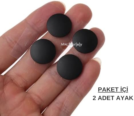 MacBook Alt Kapak Ayak Lastiği (Rubber Feet) Seti | MacBook Air 13 inç & MacBook Pro 13 inç Uyumlu, Kaymaz Plastik Pabuç Yedek Ayaklar Siyah
