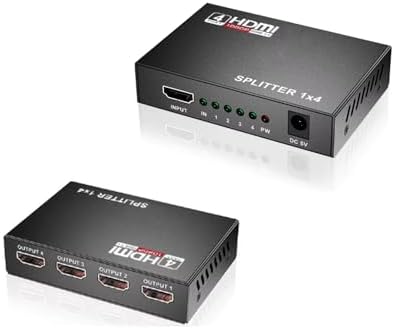 Alternative view of 4 Portlu HDMI Splitter Dağıtıcı, 1 Giriş 4 Çıkışlı, Aynı Anda Görüntü Dağıtımı, 1.4V 1080P,