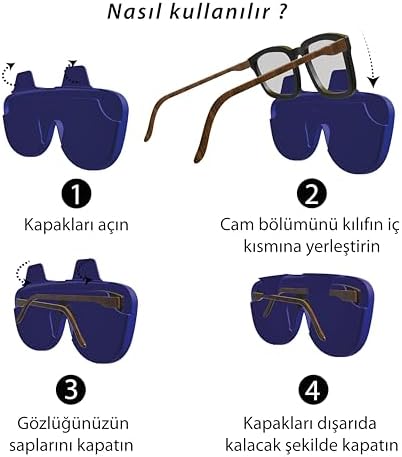 Katlanabilir Silikon Gözlük Kılıfı Mavi