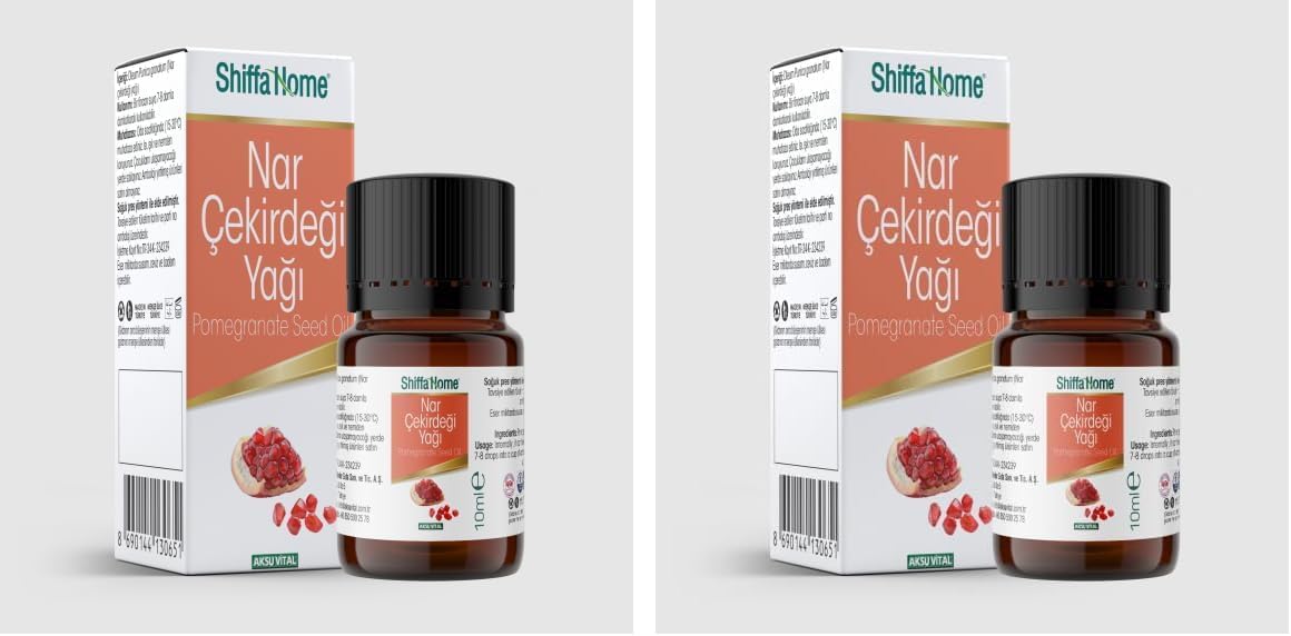 Alternative view of Shiffa Nar Çekirdeği Yağı 10 Ml – Soğuk Sıkım, Vitamin ve Mineral Bakımından Zengin, Cilt Yenileyici ve Besleyici Doğal Yağ, Antioksidan Etkili, Masaj ve Banyo Yağı (2 paketi)