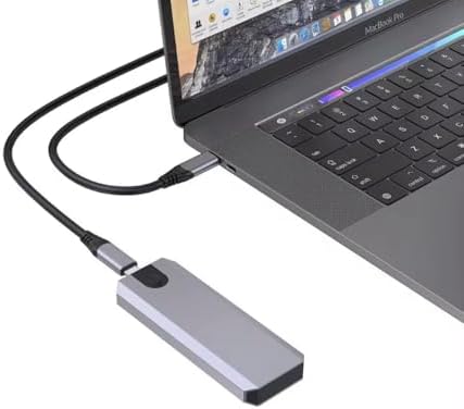 M.2 NVME USB3.1 Tip-C GEN2 10GBPS, Type-C NVMe+NGFF Adaptörü, Gri Alüminyum, Taşınabilir Katı Hal Sürücü Kasası, Laptop ve MacBook için