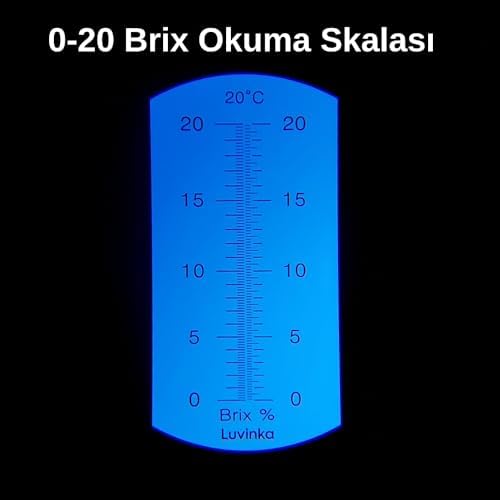 0-20° Brix ATC El Tipi Refraktometre – Otomatik Sıcaklık Kompanzasyonlu (ATC) Şeker/Brix Ölçer – Meyve Suyu, İçecekler, Şurup & Gıda Analizi İçin Hassas Optik Ölçüm