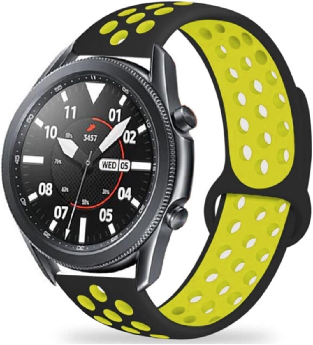 Alternative view of - Gtr ile Uyumlu 47mm Kordon Spor Kordon Siyah Sarı