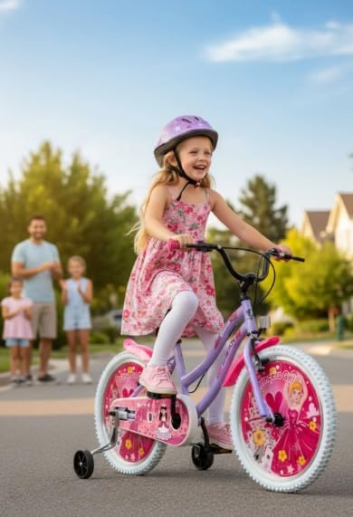 Bisan Bisan Çocuk Bisikleti 30 Cm V Fren 20 Jant 1 Vites Metalik Lila Pembe
